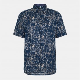 облекла,на,разпродажба,мъжки,ризи,ted,baker,floral,shirt,sn99,navy