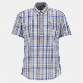 облекла,на,разпродажба,мъжки,ризи,barbour,men's,elton,short,sleeve,patterned,shirt,dark,denim,ny38