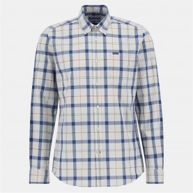 риза,с,дълъг,ръкав,облекла,на,разпродажба,мъжки,ризи,barbour,men's,rawley,long,sleeve,patterned,shirt,sea,haze,tn98