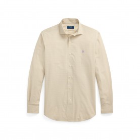 Polo Ralph Lauren Mens Poplin Check Long-Sleeve Patterned Shirt - Coastal Beige мъжки,ризи,polo,ralph,lauren,men,s,poplin,check,long,sleeve,patterned,shirt,coastal,beige