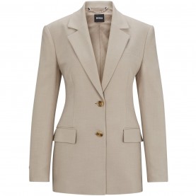 BOSS Women's Jerela Suit Jacket - Open Beige boss,women's,jerela,suit,jacket,open,beige