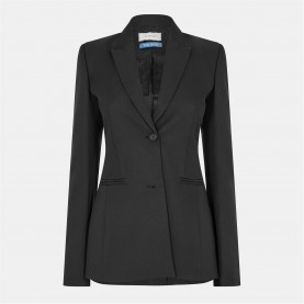 off,white,women's,tailored,suit,jacket,black,white