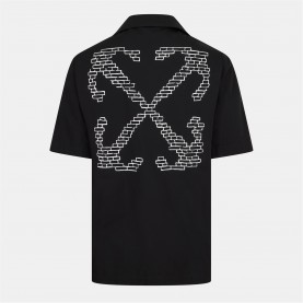 облекла,на,разпродажба,мъжки,ризи,off,white,men's,brick,arrow,bowling,shirt,logo,black,white