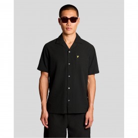 Риза с къс ръкав Lyle and Scott Men's Patterned Short Sleeve Shirt - Black Z865 риза,с,къс,ръкав,lyle,and,scott,men's,patterned,short,sleeve,shirt,black,z865