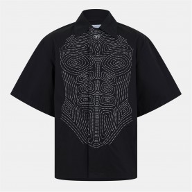 риза,с,къс,ръкав,облекла,на,разпродажба,мъжки,ризи,off,white,men's,short,sleeve,relaxed,fit,shirt,black,white