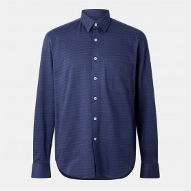 риза,облекла,на,разпродажба,мъжки,ризи,missoni,men's,long,sleeve,plain,shirt,blu,navy