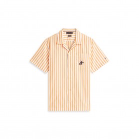 Риза с къс ръкав Tommy Hilfiger Mens Patterned Short Sleeve Shirt - Orange/Strp риза,с,къс,ръкав,мъжки,ризи,tommy,hilfiger,men,s,patterned,short,sleeve,shirt,orange,strp