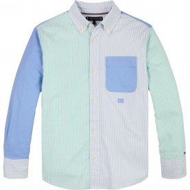 риза,с,дълъг,ръкав,детски,3/4,панталони,tommy,hilfiger,kids',long,sleeve,oxford,shirt,cloudy,blue,c14