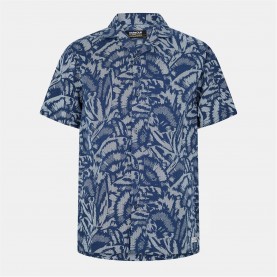 облекла,на,разпродажба,мъжки,ризи,barbour,international,men's,b.intense,kew,all,over,print,short,sleeve,patterned,shirt,navy