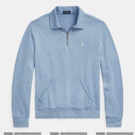 облекла,на,разпродажба,мъжки,ежедневни,облекла,мъжки,горнища,с,качулка,polo,ralph,lauren,quarter,zip,fleece,channel,blue
