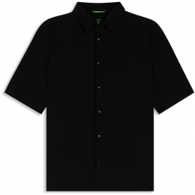Риза с къс ръкав Boss Men's Plain Short Sleeve Shirt - Black 001 риза,с,къс,ръкав,мъжки,ризи,boss,men's,plain,short,sleeve,shirt,black,001