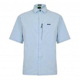 Риза Boss Men's Short Sleeve Plain Shirt - Open Blue 460 риза,облекла,на,разпродажба,мъжки,ризи,boss,men's,short,sleeve,plain,shirt,open,blue,460