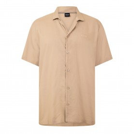 Риза Boss Mens Short Sleeve Plain Shirt - Beige 275 риза,мъжки,ризи,boss,men,s,short,sleeve,plain,shirt,beige,275