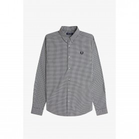 Риза с дълъг ръкав Fred Perry Mens Long Sleeve Patterned Shirt - Black 102 риза,с,дълъг,ръкав,мъжки,ризи,fred,perry,men,s,long,sleeve,patterned,shirt,black,102