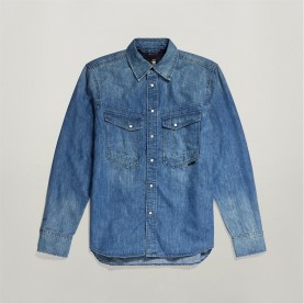 облекла,на,разпродажба,мъжки,ризи,g,star,unisex,premium,dakota,regular,shirt,evergreen,cadet,blu