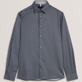 Риза с дълъг ръкав Ted Baker Men's LS Slim Geo Long Sleeve Patterned Shirt - TEAL-BLUE риза,с,дълъг,ръкав,ted,baker,men's,ls,slim,geo,long,sleeve,patterned,shirt,teal,blue