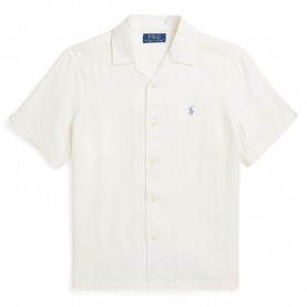 Риза с къс ръкав Polo Ralph Lauren Kids Short Sleeve Shirt - Nevis White риза,с,къс,ръкав,polo,ralph,lauren,kids,short,sleeve,shirt,nevis,white