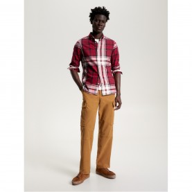облекла,на,разпродажба,мъжки,ризи,tommy,hilfiger,tommy,tartan,oxford,shirt,rouge,0qj