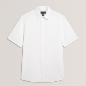 Ted Baker Ted Baker SS Reg Lin Shirt - White ted,baker,ted,baker,ss,reg,lin,shirt,white