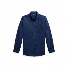 Риза с дълъг ръкав Polo Ralph Lauren Linen Long Sleeve Shirt - Newport Navy риза,с,дълъг,ръкав,мъжки,ризи,polo,ralph,lauren,linen,long,sleeve,shirt,newport,navy