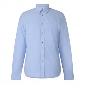 PS Paul Smith Mens Multi-Button Cotton Long-Sleeve Tailored-Fit Shirt - Blue 40 ps,paul,smith,men,s,multi,button,cotton,long,sleeve,tailored,fit,shirt,blue,40
