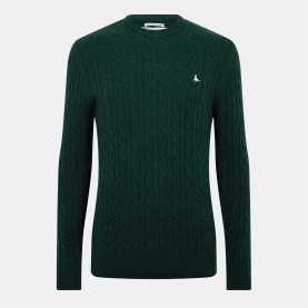 пуловер,всички,коледни,подаръци,мъжки,пуловери,jack,wills,jack,marlow,merino,wool,blend,cable,knitted,jumper,men,evergreen,marl
