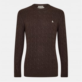 пуловер,мъжки,пуловери,jack,wills,marlow,merino,wool,blend,cable,knitted,jumper,men,black,coffee