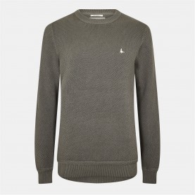 пуловер,мъжки,пуловери,jack,wills,linus,seed,stitch,crew,neck,jumper,men,slate