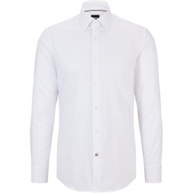 Риза с дълъг ръкав Boss Hank Long Sleeve Shirt - White риза,с,дълъг,ръкав,boss,hank,long,sleeve,shirt,white