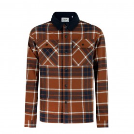 облекла,на,разпродажба,разпродажба,firetrap,firetrap,borg,check,overshirt,mens,rust