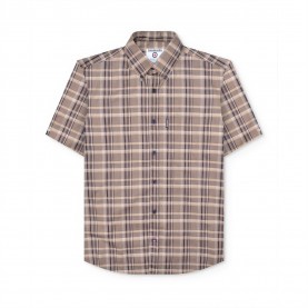 облекла,на,разпродажба,lambretta,sleeve,multi,check,shirt,brown