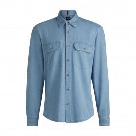 риза,облекла,на,разпродажба,мъжки,ризи,boss,men's,h,liam,kenb,long,sleeve,plain,shirt,lt,pas,blue,450