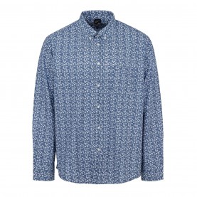 fabric,classic,poplin,long,sleeve,shirt,blue,floral