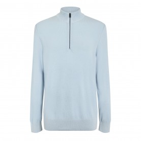 пуловер,мъжки,пуловери,boss,men's,hbb,ebrando,black,zipped,crew,neck,jumper,pastel,blue