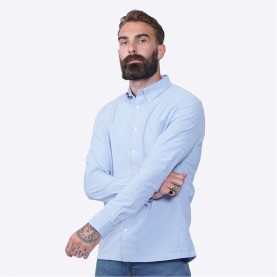 Firetrap Basic Oxford Shirt Mens - Blue firetrap,basic,oxford,shirt,mens,blue