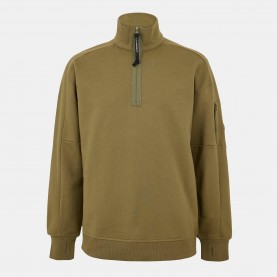 Поларена блуза CP Company Mens Lens Quarter-Zip Fleece Top - Capers 652 поларена,блуза,мъжки,горнища,с,качулка,мъжки,ежедневни,облекла,cp,company,men,s,lens,quarter,zip,fleece,top,capers,652