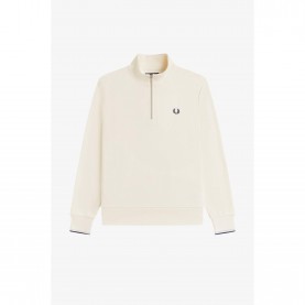 Горнище с цип Fred Perry FredPerry Half Zip Top - Ecru 94B горнище,с,цип,мъжки,горнища,с,качулка,fred,perry,fredperry,half,zip,top,ecru,94b