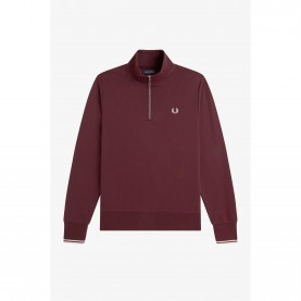 Горнище с цип Fred Perry FredPerry Half Zip Top - Oxblood 64A горнище,с,цип,мъжки,горнища,с,качулка,fred,perry,fredperry,half,zip,top,oxblood,64a