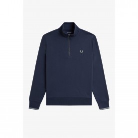 Горнище с цип Fred Perry FredPerry Half Zip Top - Dk Airforce Z47 горнище,с,цип,мъжки,горнища,с,качулка,fred,perry,fredperry,half,zip,top,dk,airforce,z47