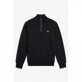 Горнище с цип Fred Perry FredPerry Half Zip Top - Black 102 горнище,с,цип,мъжки,горнища,с,качулка,fred,perry,fredperry,half,zip,top,black,102