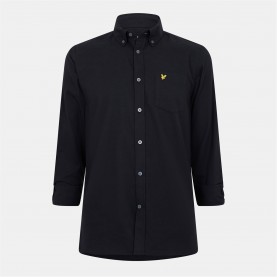 риза,облекла,на,разпродажба,lyle,and,scott,men's,long,sleeve,flannel,plain,shirt,saddle