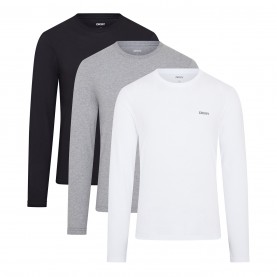 мъжка,тениска,мъжки,тениски,dkny,3,pack,long,sleeve,warriors,t,shirt,mens,black,white,grey