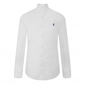 Polo Ralph Lauren Mens Slim Fit Poplin Long-Sleeve Shirt - 291 White мъжки,ризи,polo,ralph,lauren,men,s,slim,fit,poplin,long,sleeve,shirt,291,white