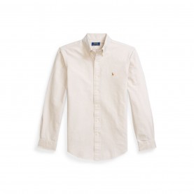 риза,с,дълъг,ръкав,облекла,на,разпродажба,мъжки,ризи,polo,ralph,lauren,men's,slim,fit,oxford,long,sleeve,shirt,beige