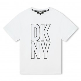 тениска,детски,облекла,dkny,dkny,logo,t,shirt,white,10p