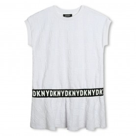 юношеска,рокля,детски,облекла,dkny,logo,dress,juniors,white,10p
