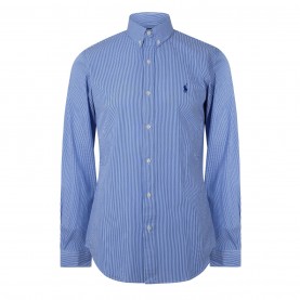 облекла,на,разпродажба,мъжки,ризи,polo,ralph,lauren,stripe,poplin,slim,fit,shirt,blue,white,003
