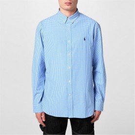 мъжки,ризи,polo,ralph,lauren,gingham,poplin,slim,fit,shirt,blue,white,001