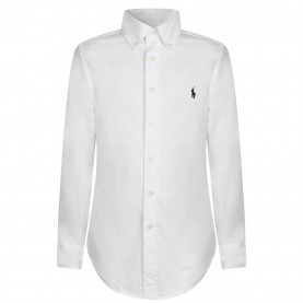риза,с,дълъг,ръкав,детски,3/4,панталони,polo,ralph,lauren,kids',cotton,long,sleeve,oxford,shirt,white