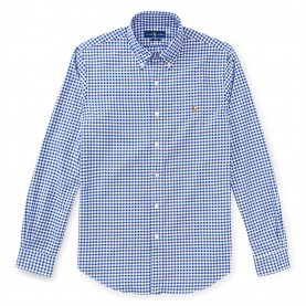 облекла,на,разпродажба,мъжки,ризи,polo,ralph,lauren,oxford,check,shirt,royal,white